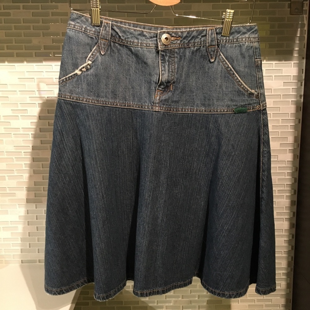 Smart Set Denim Fit and Flare Circle Skirt